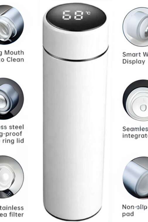 Waikbe Smart Stainless Steel Water Bottle With LED Display And Touch Senser - Image 3
